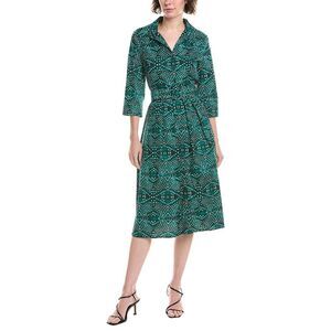 Samantha Sung Womens Audrey #1 Shirtdress, Green